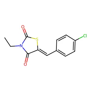 2,4-Thiazolidinedione, 5-[(4-chlorophenyl)methylene]-3-ethyl- structure