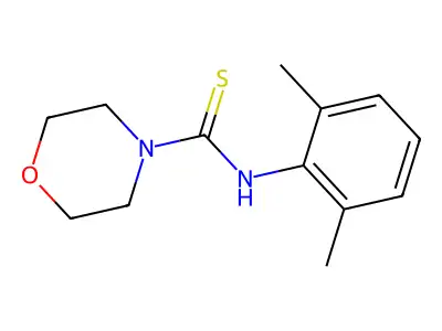 N-(2,6-dimethylphenyl)morpholine-4-carbothioamide structure