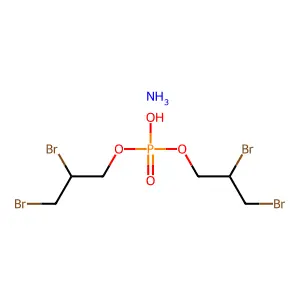 1-Propanol, 2,3-dibromo-, 1,1'-(hydrogen phosphate), ammonium salt (1:1) structure
