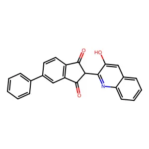 2-(3-Hydroxy-2-quinolyl)-5-phenyl-1H-indene-1,3(2H)-dione structure
