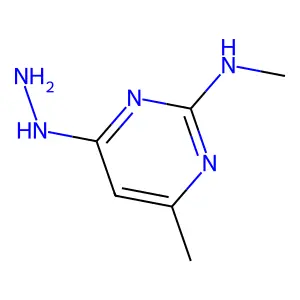4-hydrazinyl-N,6-dimethylpyrimidin-2-amine structure