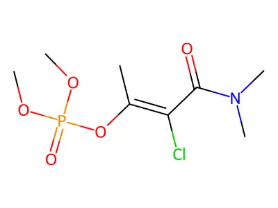 [3-Chloro-4-(dimethylamino)-4-oxobut-2-en-2-yl] dimethyl phosphate structure