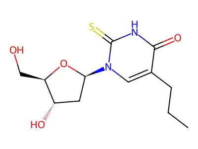 2'-Deoxy-5-propyl-2-thiouridine structure