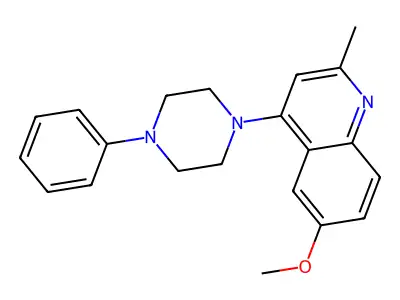6-Methoxy-2-methyl-4-(4-phenylpiperazin-1-yl)quinoline structure