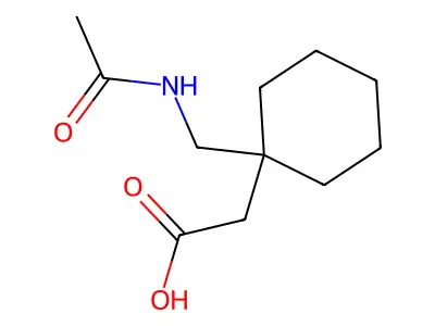 2-(1-(Acetamidomethyl)cyclohexyl)acetic acid structure