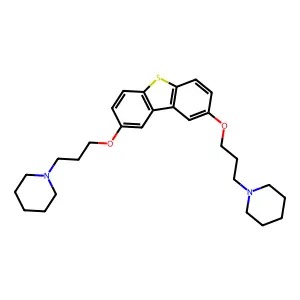 1-(3-((8-(3-(1-Piperidinyl)propoxy)dibenzo(b,d)thien-2-yl)oxy)propyl)piperidine structure