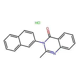 4(3H)-Quinazolinone, 2-methyl-3-(2-naphthalenyl)-, hydrochloride (1:1) structure