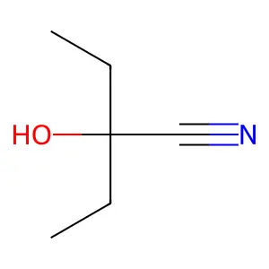 2-乙基-2-羟基丁腈 structure