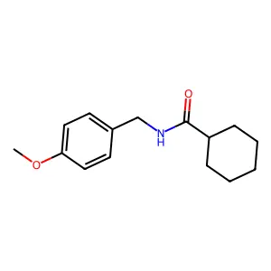 N-[(4-methoxyphenyl)methyl]cyclohexanecarboxamide structure