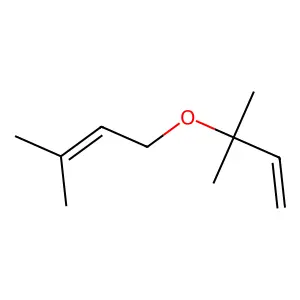 3-Methyl-3-((3-methyl-2-butenyl)oxy)but-1-ene structure
