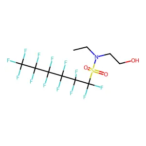 N-Ethyltridecafluoro-N-(2-hydroxyethyl)hexanesulphonamide structure