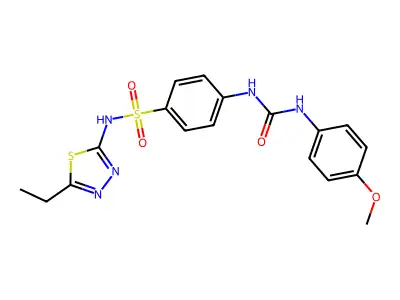 1-[4-[(5-Ethyl-1,3,4-thiadiazol-2-yl)sulfamoyl]phenyl]-3-(4-methoxyphenyl)urea structure