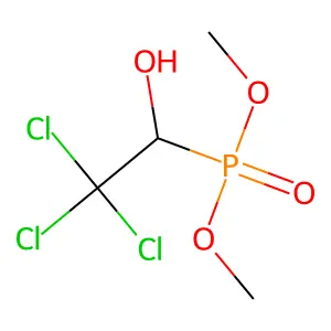 Phosphonic acid, (2,2,2-trichloro-1-hydroxyethyl)-, methyl methyl-14C ester structure