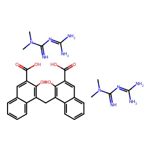 Metformin embonate structure