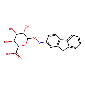 Glucuronic acid, 2-O-(fluoren-2-ylamino)- structure