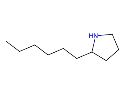 2-Hexylpyrrolidine structure