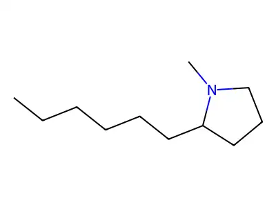 2-Hexyl-1-methylpyrrolidine structure