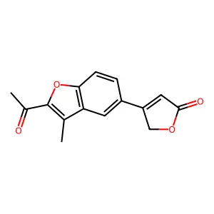 4-(2-Acetyl-3-methyl-5-benzofuryl)furan-2(5H)-one structure