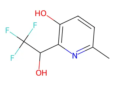 6-Methyl-2-(2,2,2-trifluoro-1-hydroxyethyl)pyridin-3-ol structure