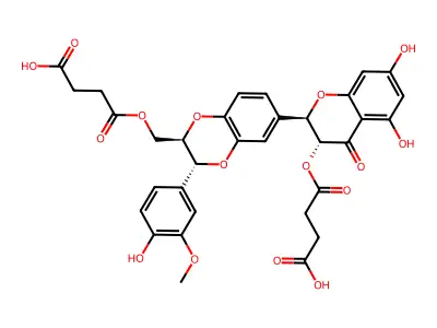 Silibinin dihemisuccinate structure