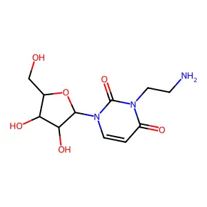 3-(2-Aminoethyl)-1-pentofuranosylpyrimidine-2,4(1h,3h)-dione structure
