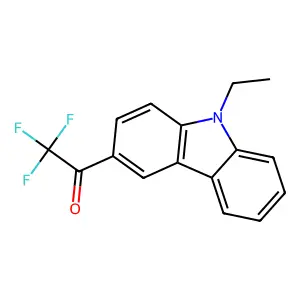 1-(9-ethyl-9H-carbazol-3-yl)-2,2,2-trifluoroethanone structure