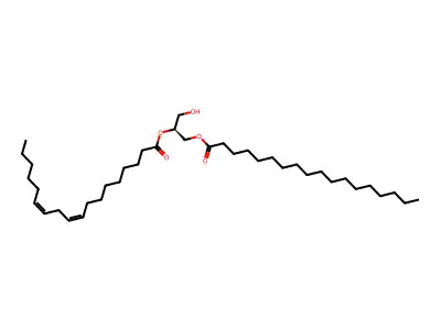 (3-羟基-2-十八碳-9,12-二烯酰氧基丙基)十八酸酯 structure
