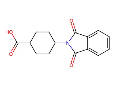 4-(1,3-dioxoisoindol-2-yl)cyclohexane-1-carboxylic Acid structure
