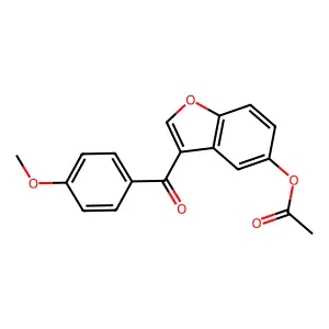 3-(4-Methoxybenzoyl)-1-benzofuran-5-yl acetate structure