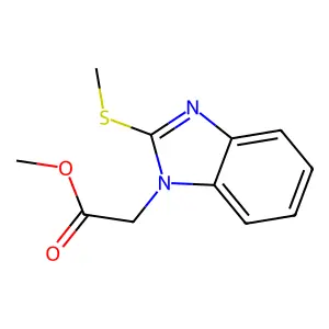 Methyl 2-(2-methylthiobenzimidazolyl)acetate structure