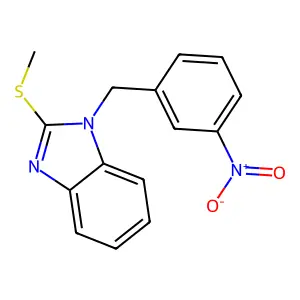 2-Methylsulfanyl-1-[(3-nitrophenyl)methyl]benzimidazole structure