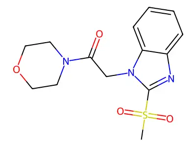 2-(2-Methylsulfonylbenzimidazol-1-yl)-1-morpholin-4-ylethanone structure