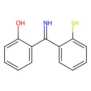 o-(((2-Mercaptophenyl)imino)methyl)phenol structure