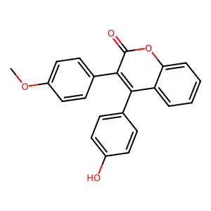 4-(4-Hydroxyphenyl)-3-(4-methoxyphenyl)-2h-chromen-2-one structure