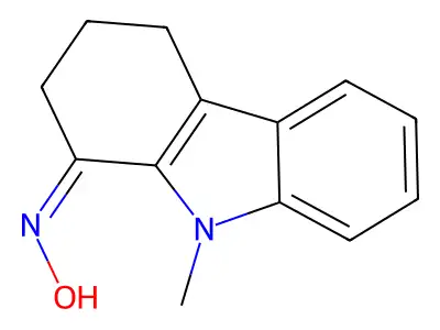9-Methyl-2,3,4,9-tetrahydro-carbazol-1-one oxime structure