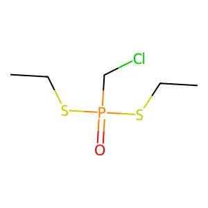 Phosphonodithioic acid, chloromethyl-, S,S-diethyl ester structure
