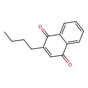 Naphthalene-1,4-dione, 2-butyl- structure