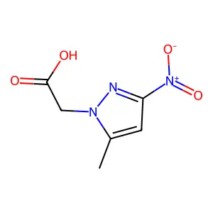 (5-Methyl-3-nitro-1H-pyrazol-1-yl)acetic acid structure