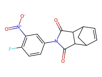 2-(4-Fluoro-3-nitrophenyl)-3a,4,7,7a-tetrahydro-1H-4,7-methanoisoindole-1,3-dione structure