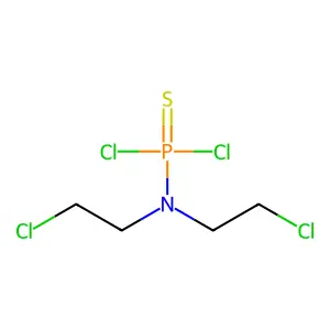 Phosphoramidothioic dichloride, N,N-bis(2-chloroethyl)- structure