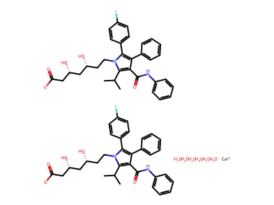 Atorvastatin hemicalcium trihydrate structure