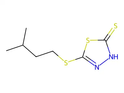 5-(Isopentylthio)-1,3,4-thiadiazole-2-thiol structure
