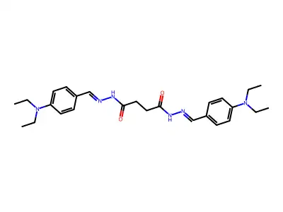 Butanedioic acid, 1,4-bis[2-[[4-(diethylamino)phenyl]methylene]hydrazide] structure