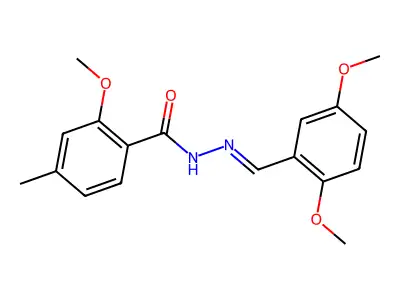 2-Methoxy-4-methylbenzoic acid 2-[(2,5-dimethoxyphenyl)methylene]hydrazide structure