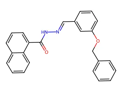 N-[(3-phenylmethoxyphenyl)methylideneamino]naphthalene-1-carboxamide structure