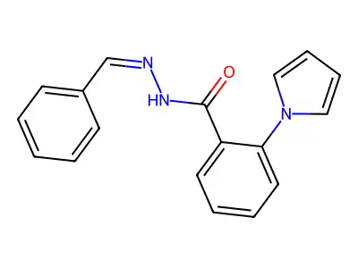N'-(phenylmethylidene)-2-(1H-pyrrol-1-yl)benzohydrazide structure