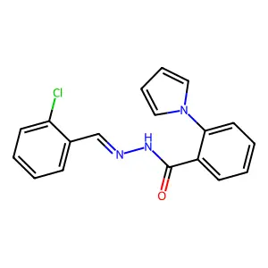 N'-[(Z)-(2-chlorophenyl)methylidene]-2-(1H-pyrrol-1-yl)benzenecarbohydrazide structure