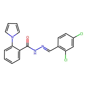 N'-[(Z)-(2,4-dichlorophenyl)methylidene]-2-(1H-pyrrol-1-yl)benzenecarbohydrazide structure