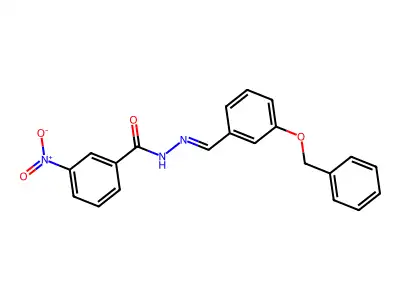 3-nitro-N-[(3-phenylmethoxyphenyl)methylideneamino]benzamide structure