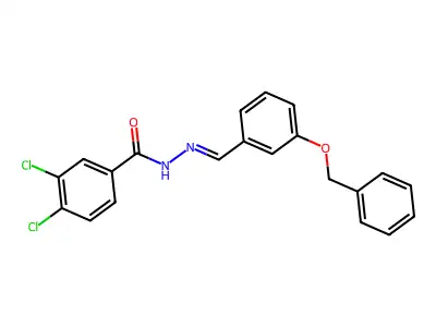 3,4-dichloro-N-[(3-phenylmethoxyphenyl)methylideneamino]benzamide structure